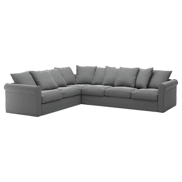 HÄRLANDA Sectional, 5-seat corner, Ljungen medium gray