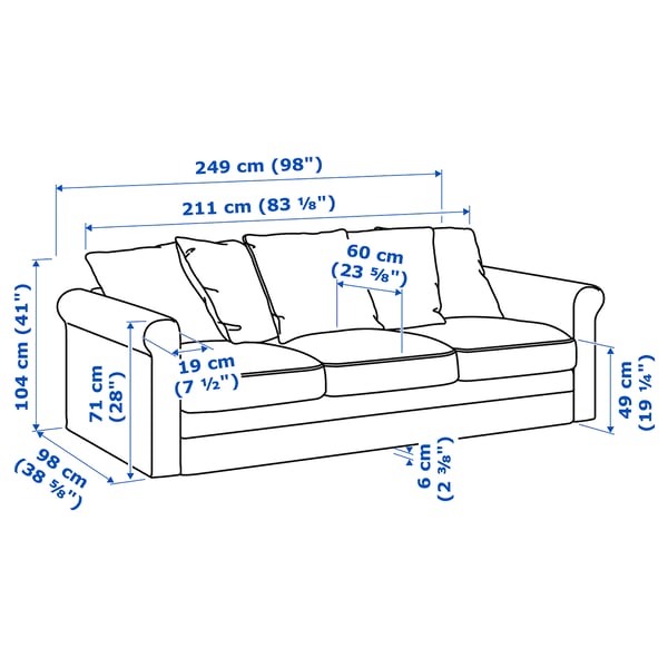 HÄRLANDA Sofa, Inseros white