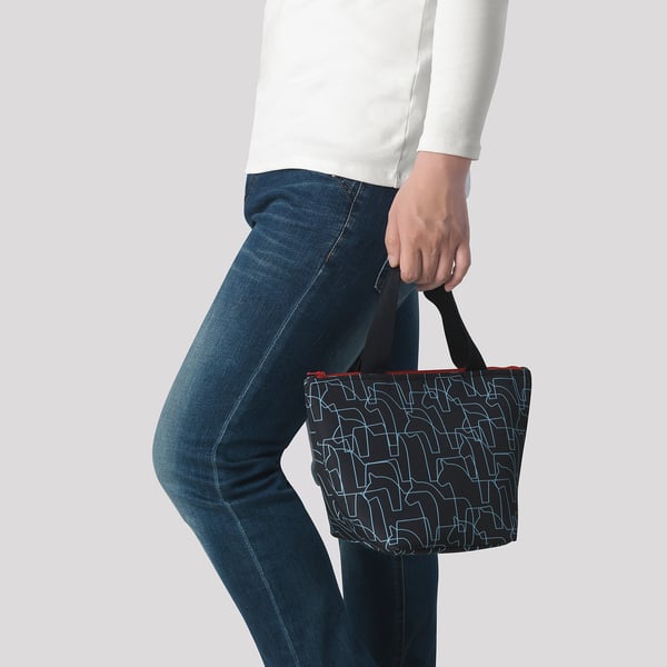 HÄSTHAGE Lunch bag, black, 11 ¾x5 7/8x7 ¾ "