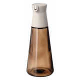 HALVTOM Bottle with pour spout, glass/brown, 7 ½ "