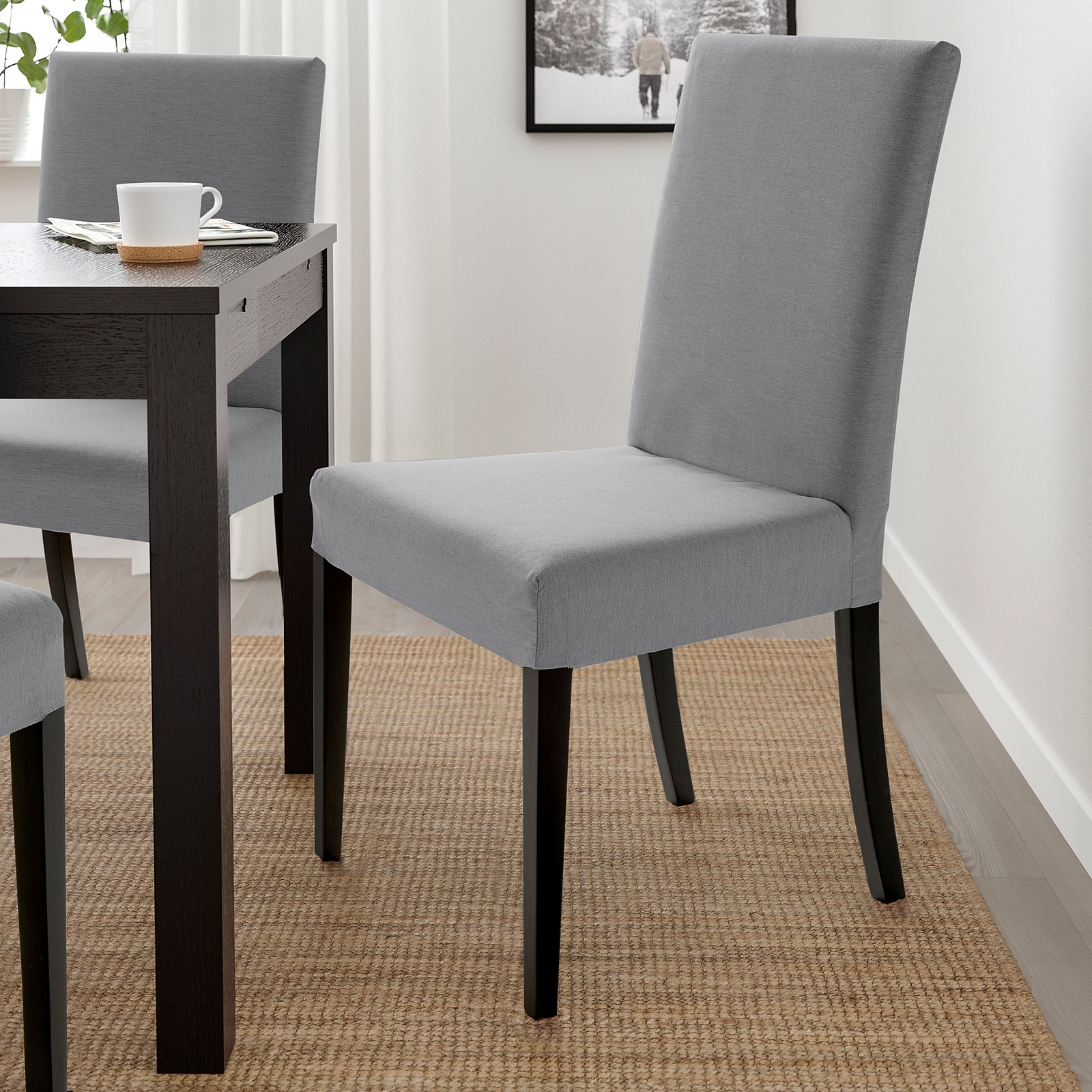 HARRY Chair, black/Knisa light gray IKEA