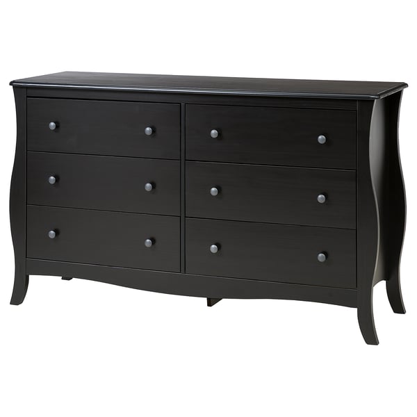 Hasselvika 6 Drawer Chest Black Brown Ikea