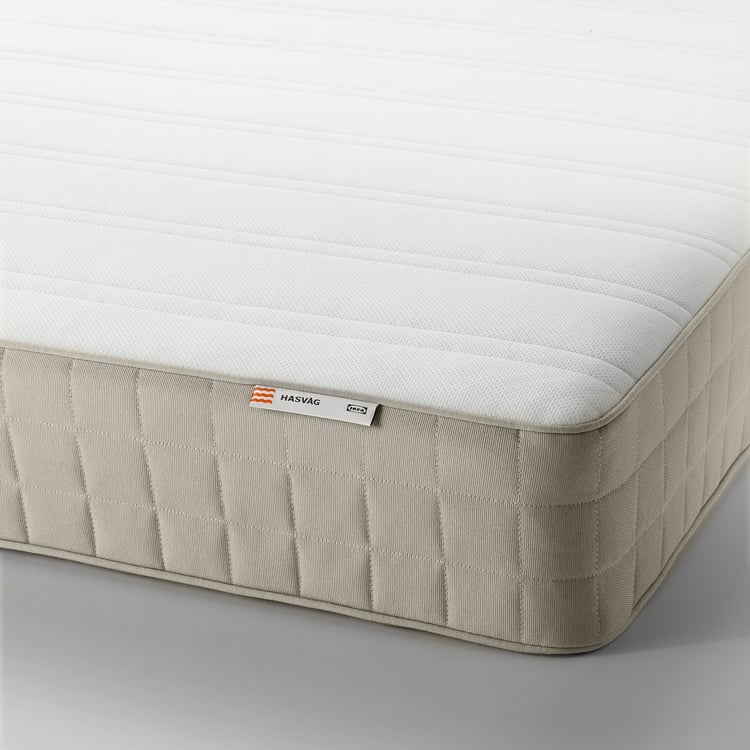 HASVÅG Spring mattress, medium firm/beige, Queen IKEA CA