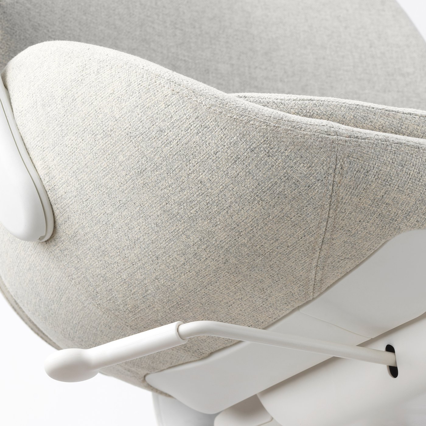 HATTEFJÄLL office chair with armrests, Gunnared beige/white