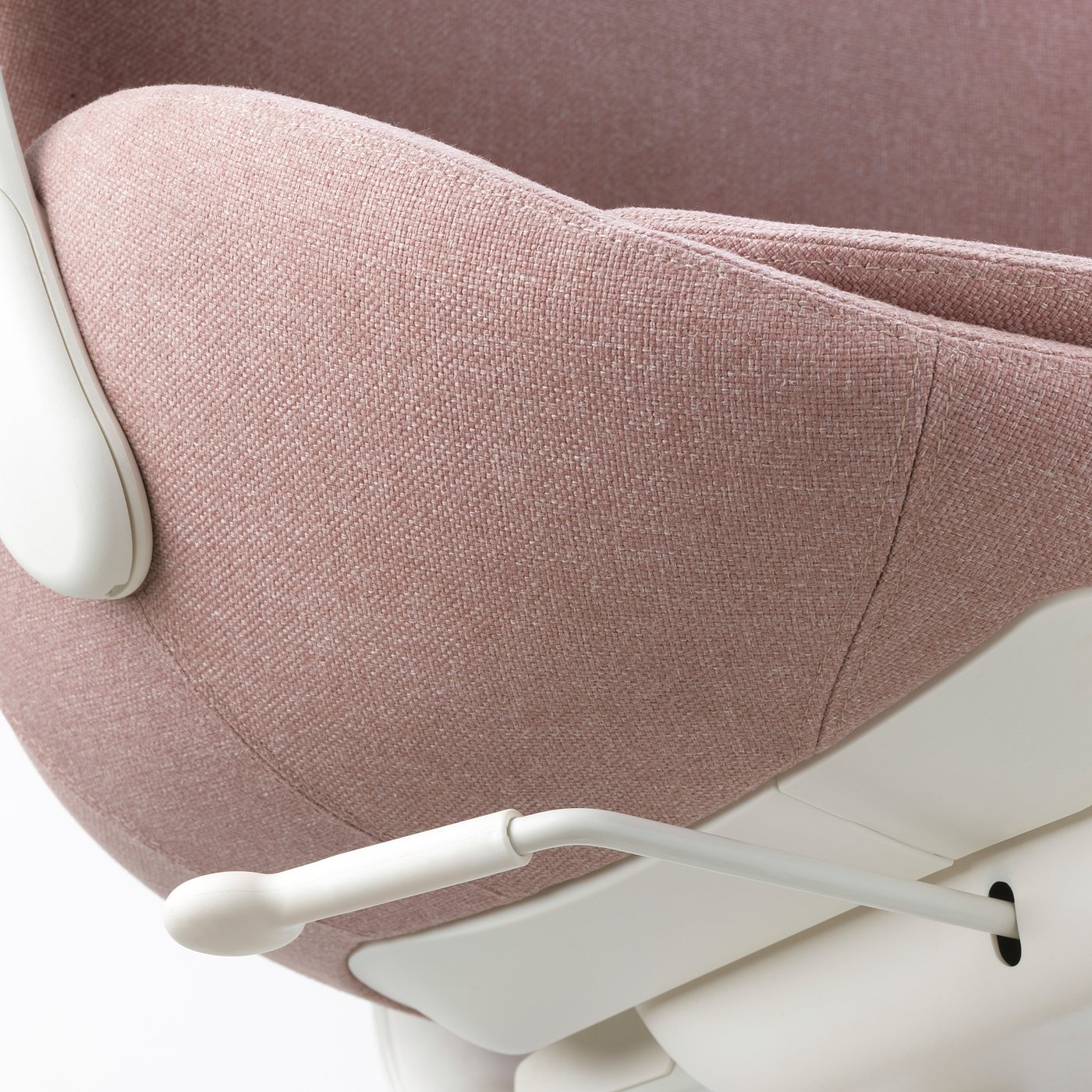 hattefjÄll office chair with armrests  gunnared light brownpinkwhite