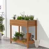 HATTHOLMEN Plant stand, stained eucalyptus/outdoor