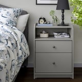 HAUGA 2-drawer chest, gray, 19 5/8x18 1/8x26 3/4 "