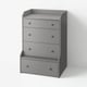 HAUGA 4-drawer chest, gray, 27 1/2x41 "