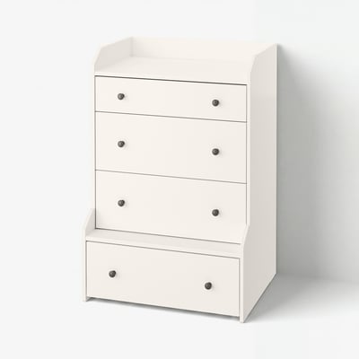 HAUGA 4-drawer chest, white, 27 1/2x41 "