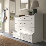 HAUGA 8-drawer dresser, white, 54 3/8x41 "