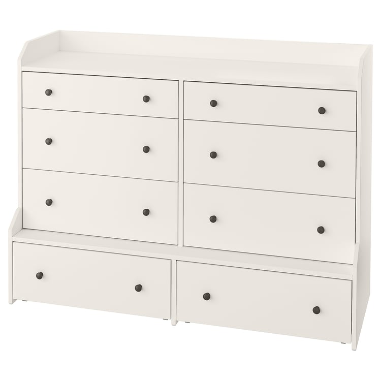 HAUGA 8drawer dresser, white, 138x104 cm (543/8x41") IKEA CA