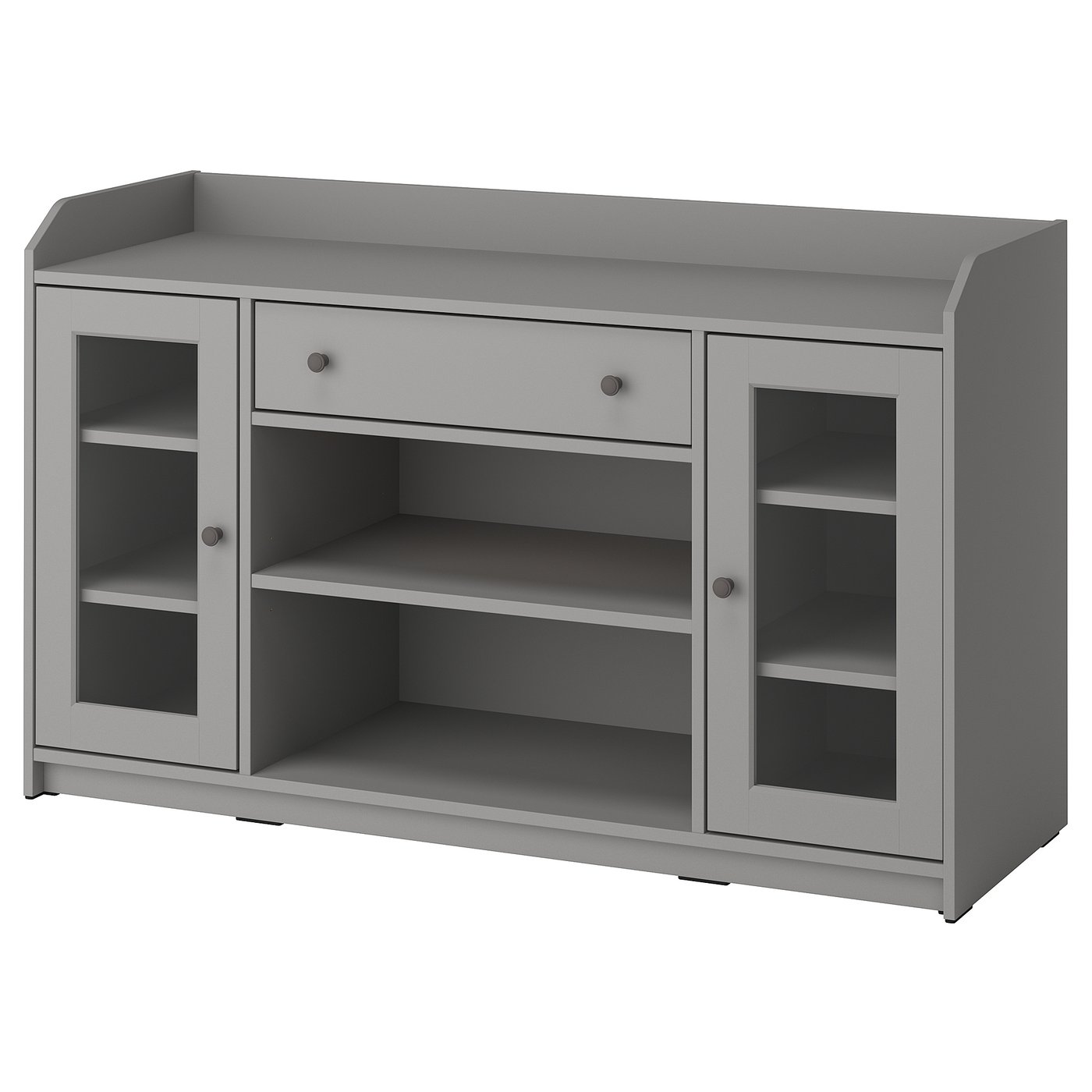 HAUGA sideboard, gray, 140x46x84 cm (551/8x177/8x33