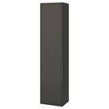 HAVBÄCK High cabinet with doors, dark gray, 18x15x77 "