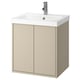 Option: HAVBÄCK / ORRSJÖN Sink cab w doors/sink/tap, beige, 25x21 3/4x27 5/8 "