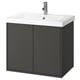 Option: HAVBÄCK / ORRSJÖN Sink cab w doors/sink/tap, dark gray, 31x21 3/4x27 5/8 "