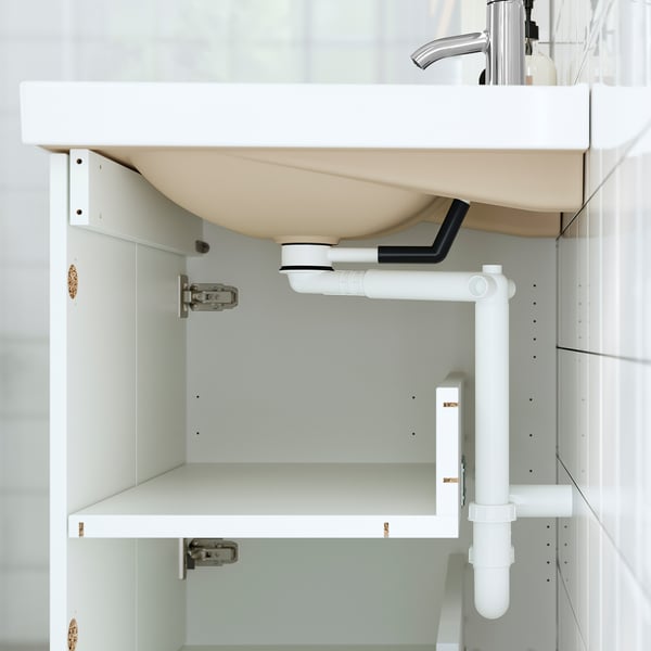 HAVBÄCK / ORRSJÖN Sink cab w drs/deep sink/tap, beige, 25x21 3/4x28 3/4 "