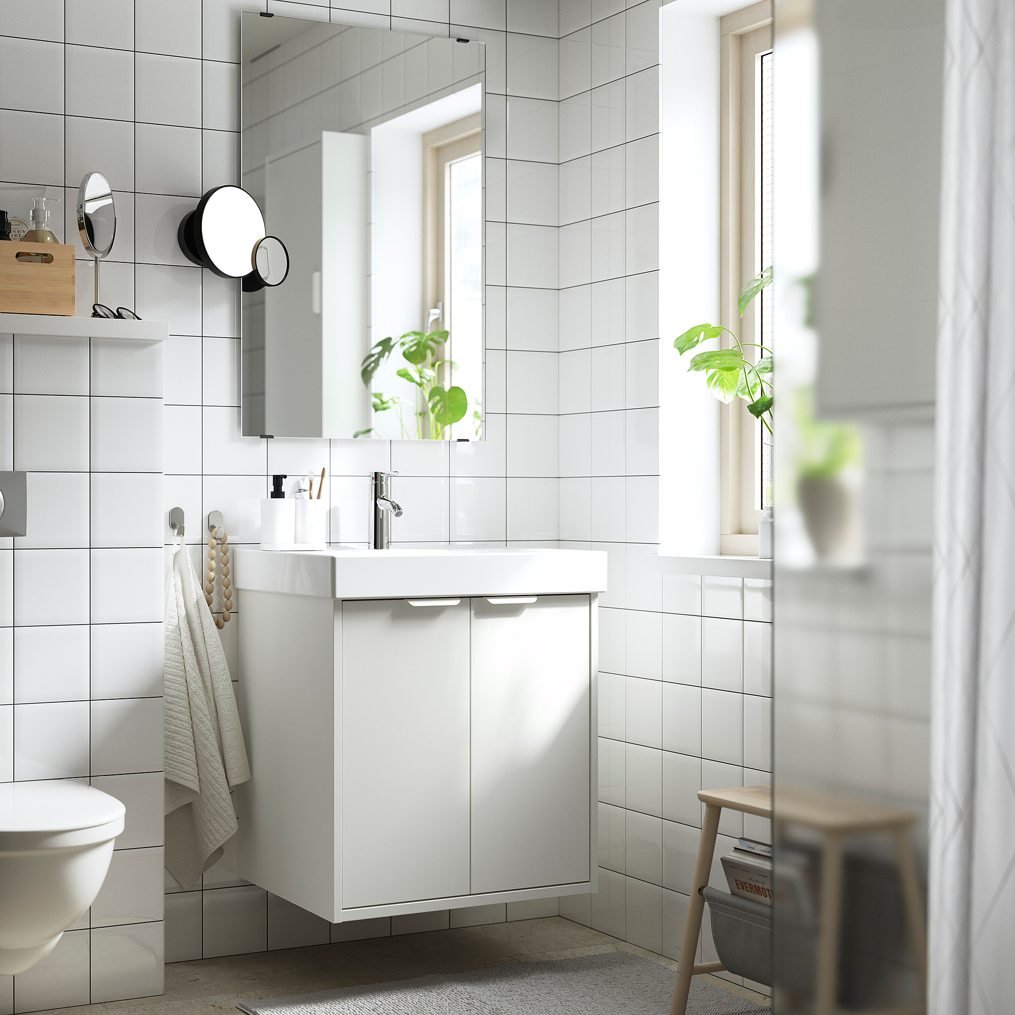 HAVBÄCK / ORRSJÖN Sink cab w drs/deep sink/tap, white, 25x21 3/4x28 3/4 "