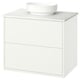 HAVBÄCK / VINDELÄLVEN Vanity with drawers, white/white marble effect, 31x21 1/2x30 5/8 "