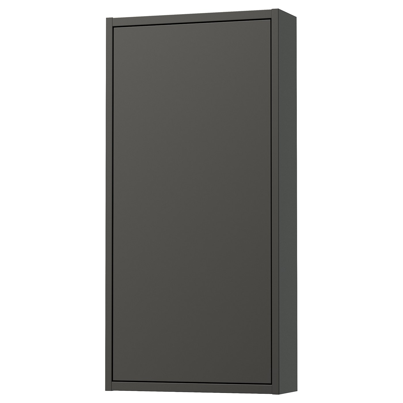 HAVBÄCK wall cabinet with door, dark gray, 46x15x94 cm (18x6x37