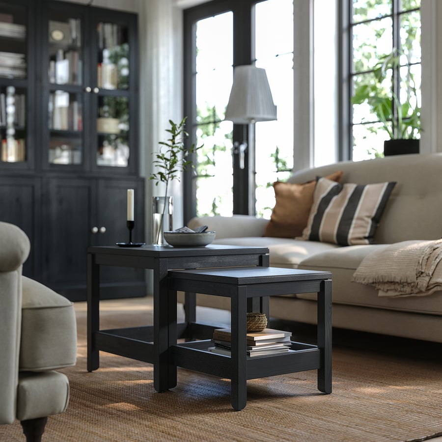 HAVSTA nesting tables, set of 2, black IKEA CA