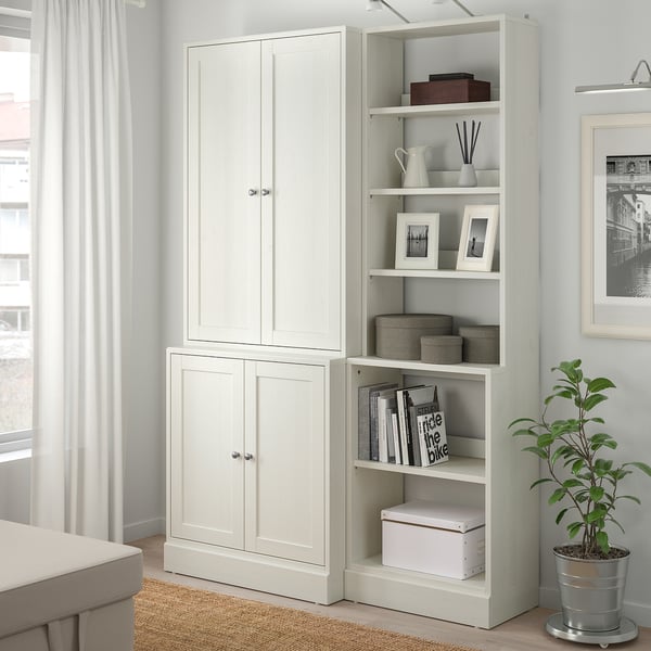 HAVSTA Storage combination, white, 142x47x212 cm (557/8x181/2x831/2