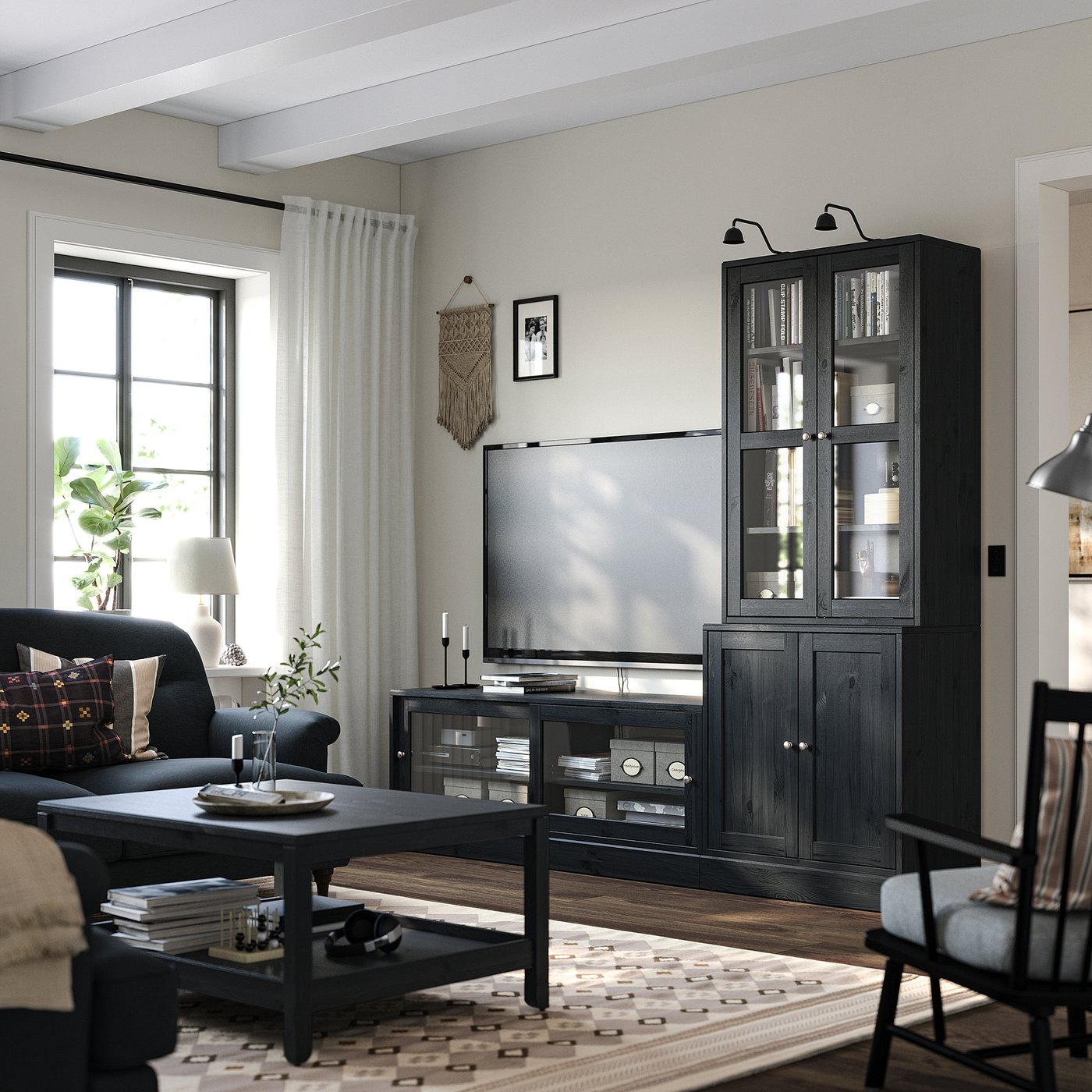 HAVSTA TV storage combination/glass doors, black, 241x47x212 cm HAVSTA TV storage combination/glass doors, black, 241x47x212 cm