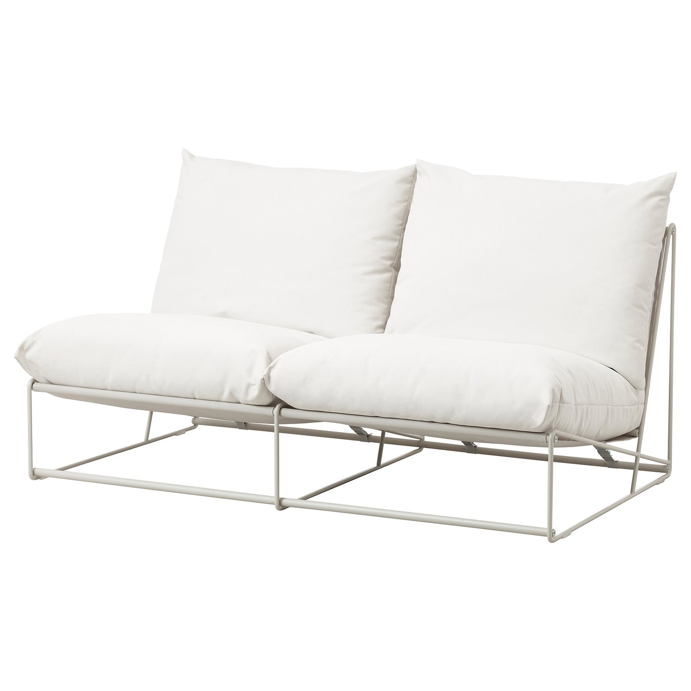 HAVSTEN Loveseat, in/outdoor with open end without armrests, beige IKEA