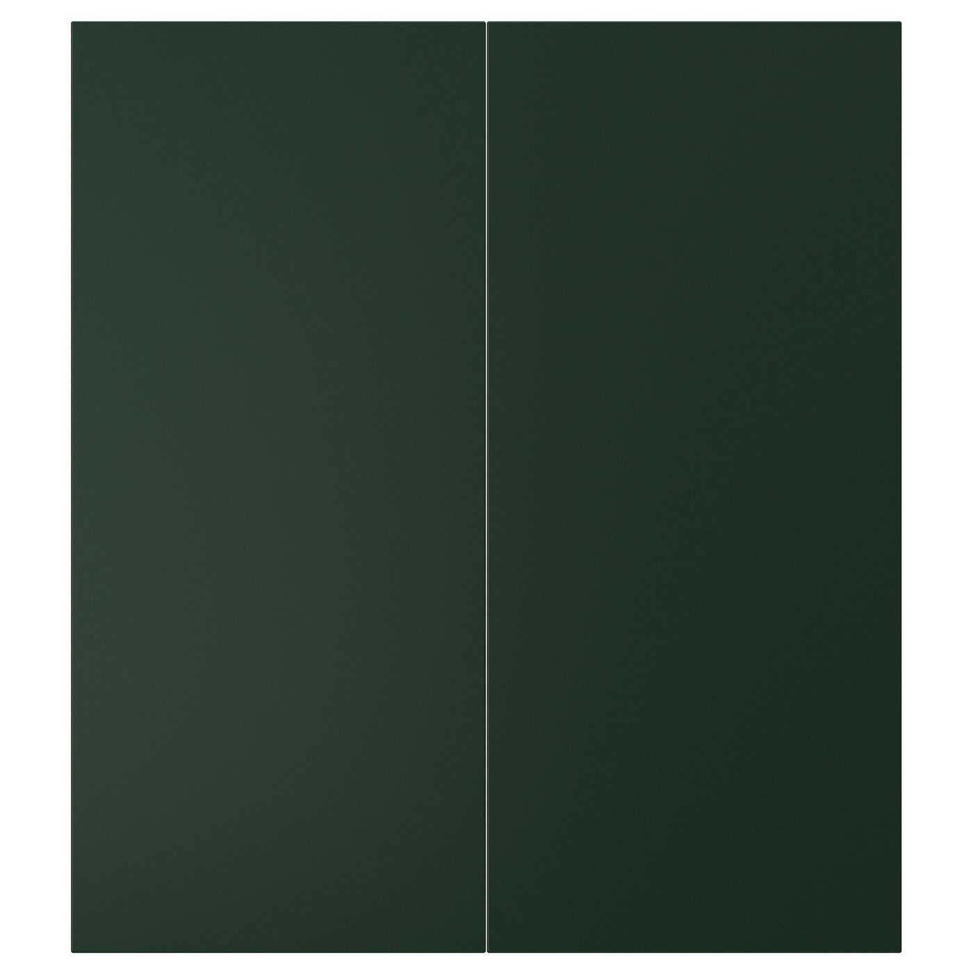 HAVSTORP 2-p door/corner base cabinet set, deep green, 33x76 cm