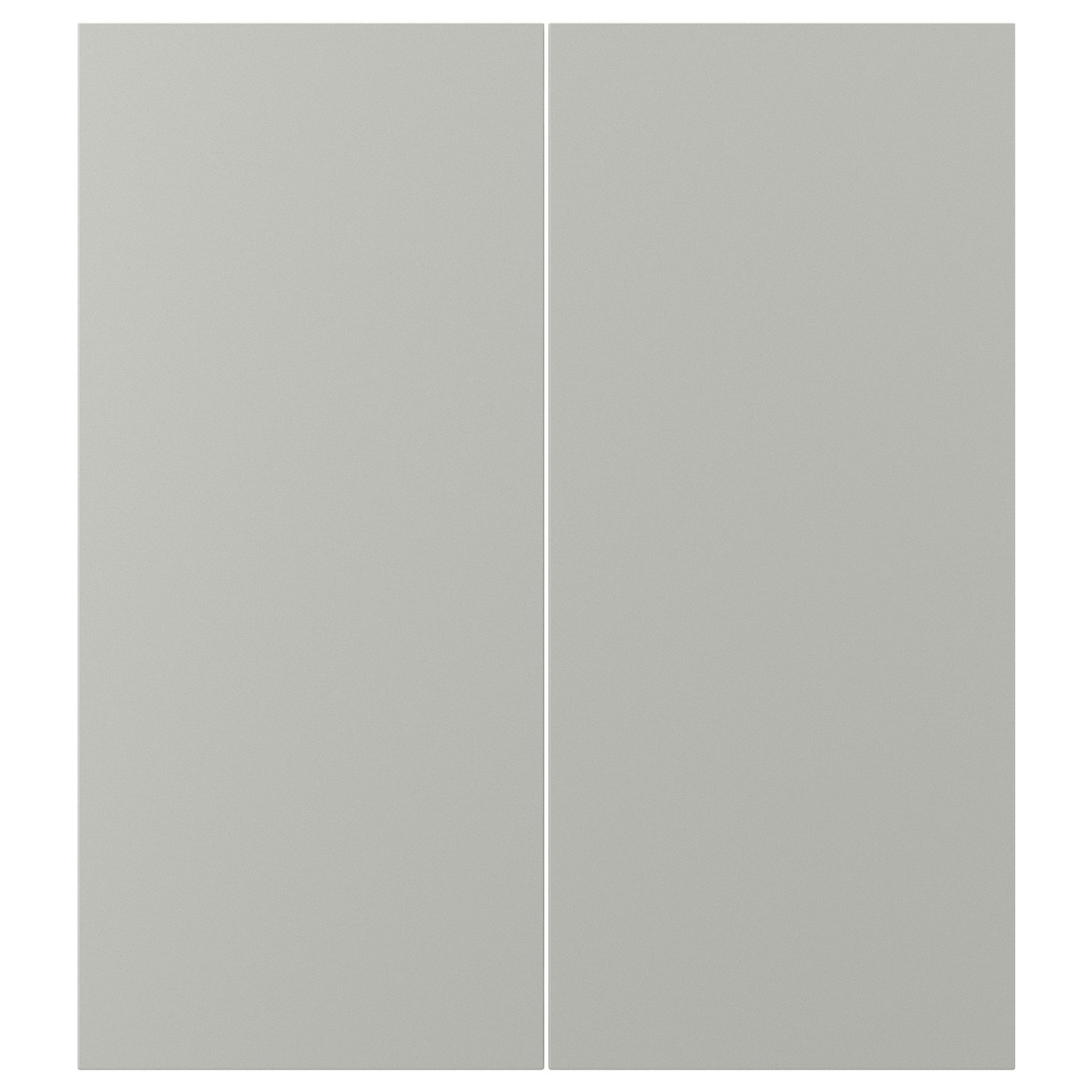 HAVSTORP 2-p door/corner base cabinet set, light gray, 33x76 cm