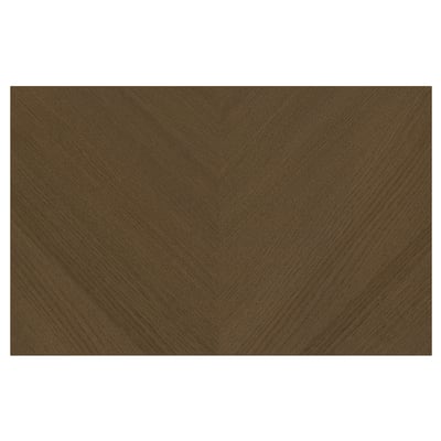 HEDEVIKEN Door/drawer front, brown stained oak veneer, 23 1/2x15 "