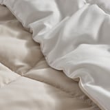 HEDFRYLE Comforter set, white/beige, Twin/Twin X-long