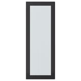 HEJSTA Glass door, anthracite/reeded glass, 15x40 "