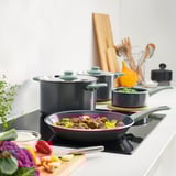 HEMLAGAD 6-piece cookware set, non-stick coating light gray-green/gray
