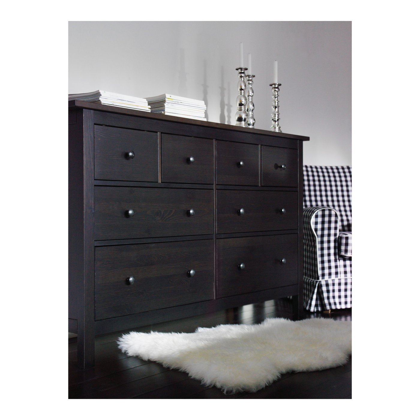 HEMNES 8drawer dresser, blackbrown, 63x373/4" (160x96 cm) IKEA