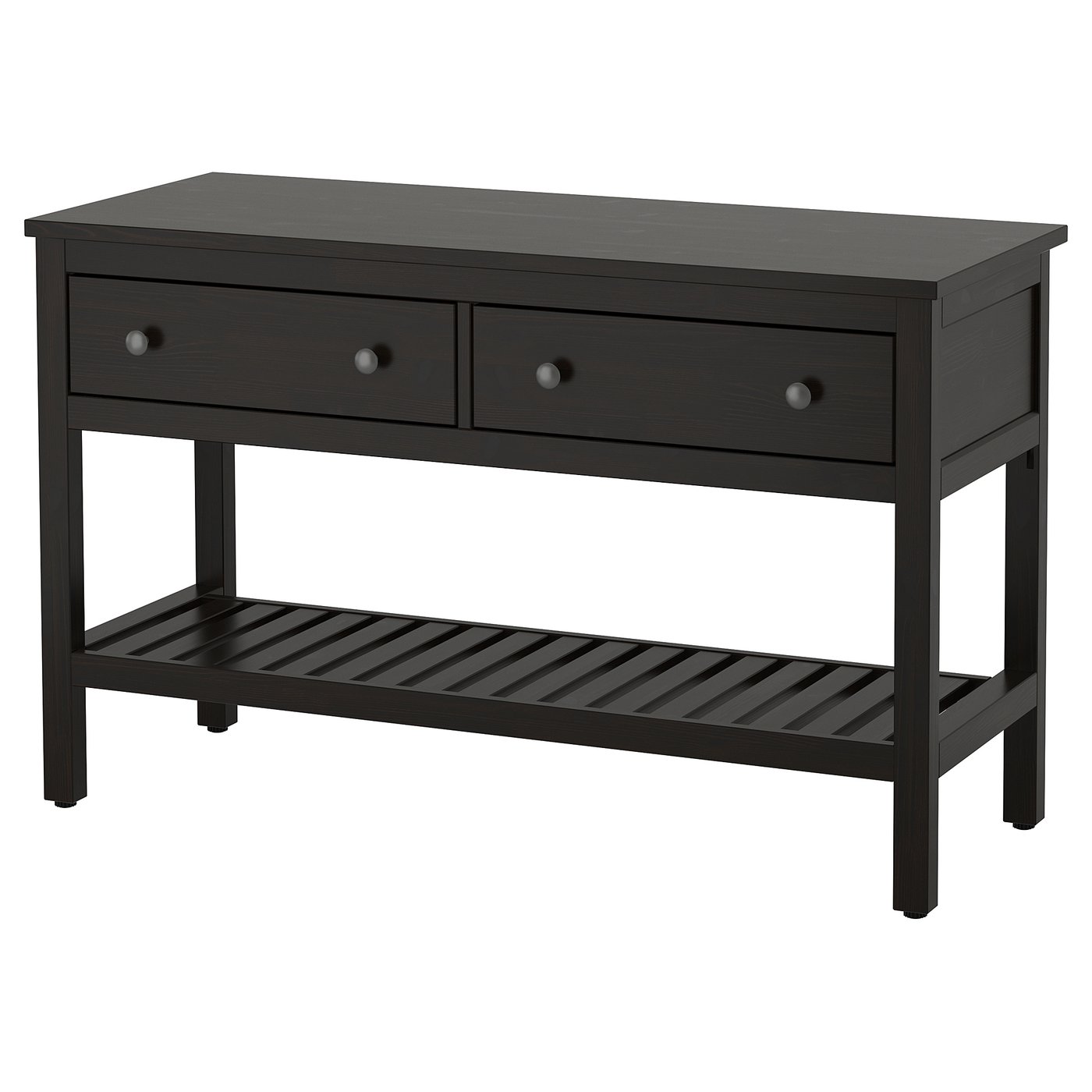 HEMNES Bathroom vanity 2 drawers, blackbrown stain, 48" (122 cm) IKEA