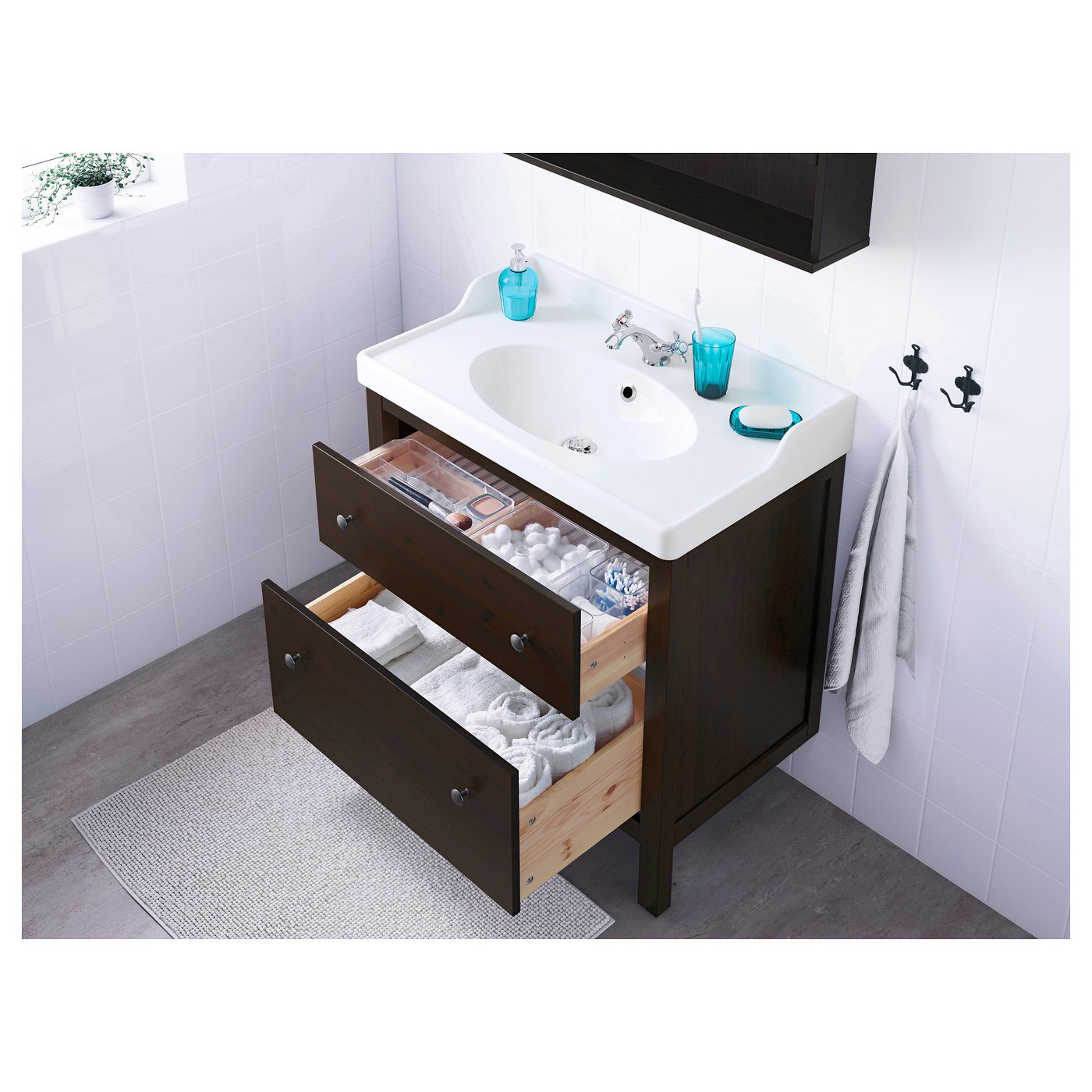 Hemnes Bathroom Vanity Black Brown Stain Shop Ikea Ca Ikea