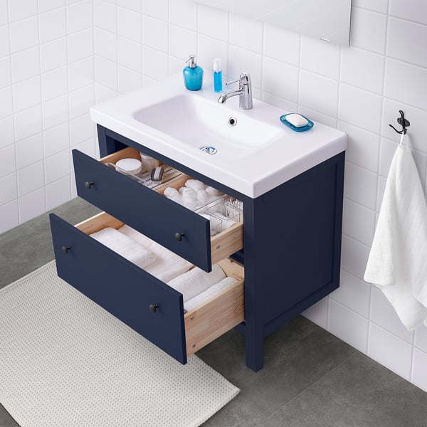 HEMNES Bathroom vanity, blue, 80x47x83 cm (311/2x181/2x325/8") IKEA CA