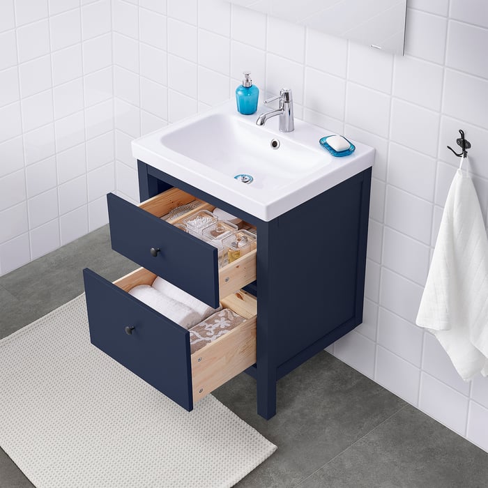 HEMNES Bathroom vanity, blue, 60x47x83 cm (235/8x181/2x325/8") IKEA CA