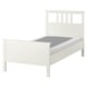 HEMNES Bed frame, white stain/Lyngör white, Twin