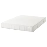 HEMNES Bed frame with mattress, white stain/Valevåg firm, Twin