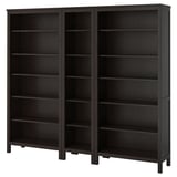 HEMNES Bookcase, black-brown, 90 1/8x77 1/2 "