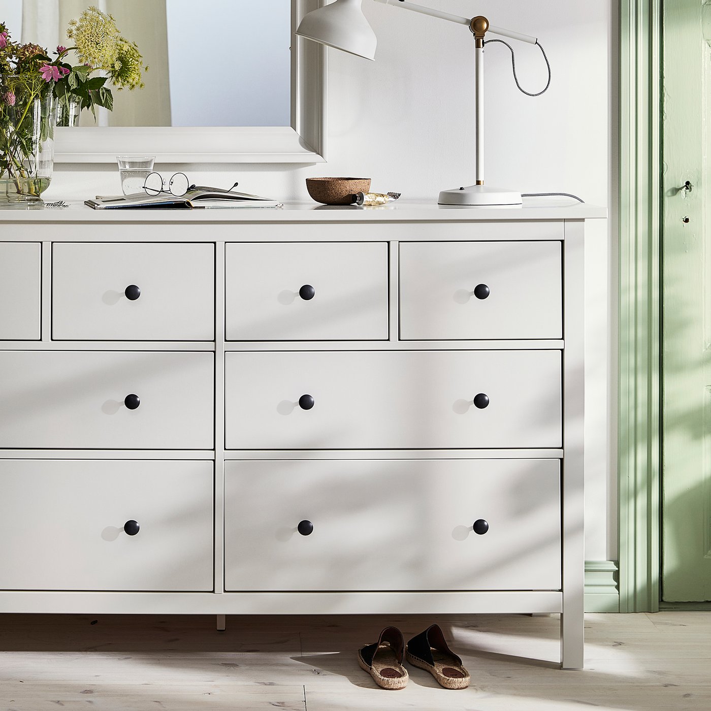 HEMNES 8-drawer dresser - white - IKEA