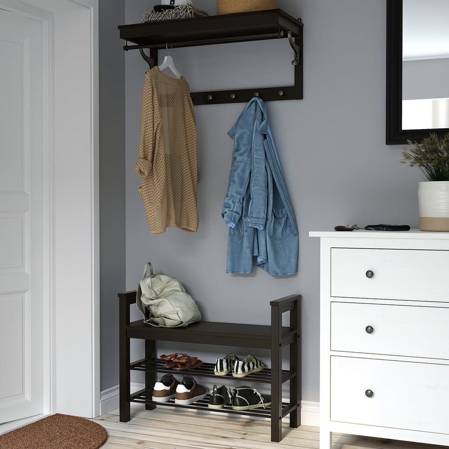 HEMNES hat rack, blackbrown, 85 cm (331/2") IKEA CA