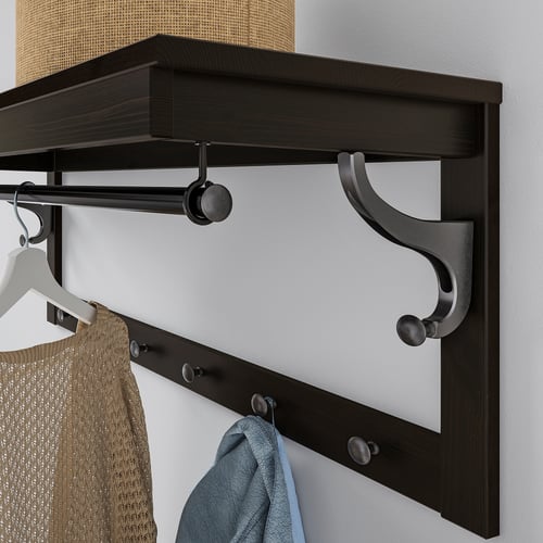 HEMNES hat rack, blackbrown, 85 cm (331/2") IKEA CA