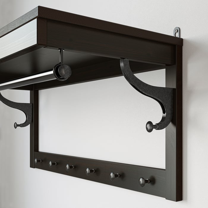 HEMNES hat rack, blackbrown, 85 cm (331/2") IKEA CA