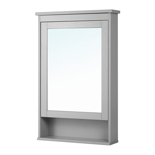 HEMNES Mirror with 1 door gray IKEA
