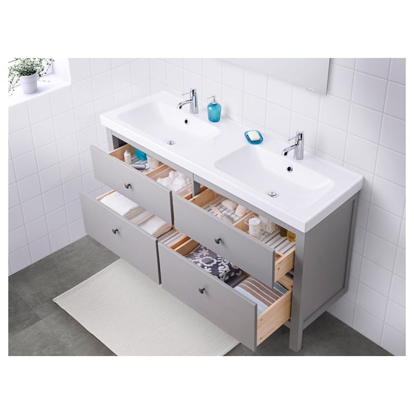 Hemnes Odensvik Bathroom Vanity Gray Find It Here Ikea