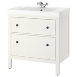 HEMNES / ORRSJÖN Sink cab w drawers/sink/tap, white, 31x21 3/4x34 7/8 "