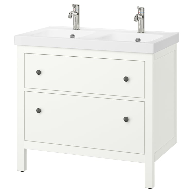 HEMNES / ORRSJÖN Sink cab w drawers/sink/taps white IKEA CA