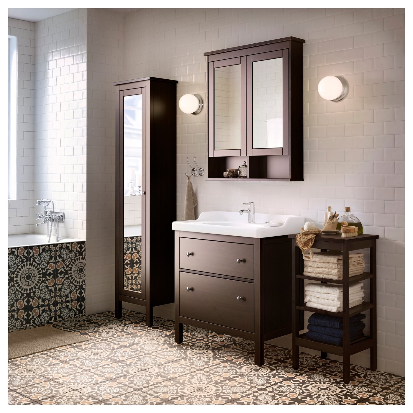 Hemnes Rttviken Bathroom Vanity Black Brown Stain Ikea Hemnes Rttviken Bathroom Vanity Black Brown Stain Ikea